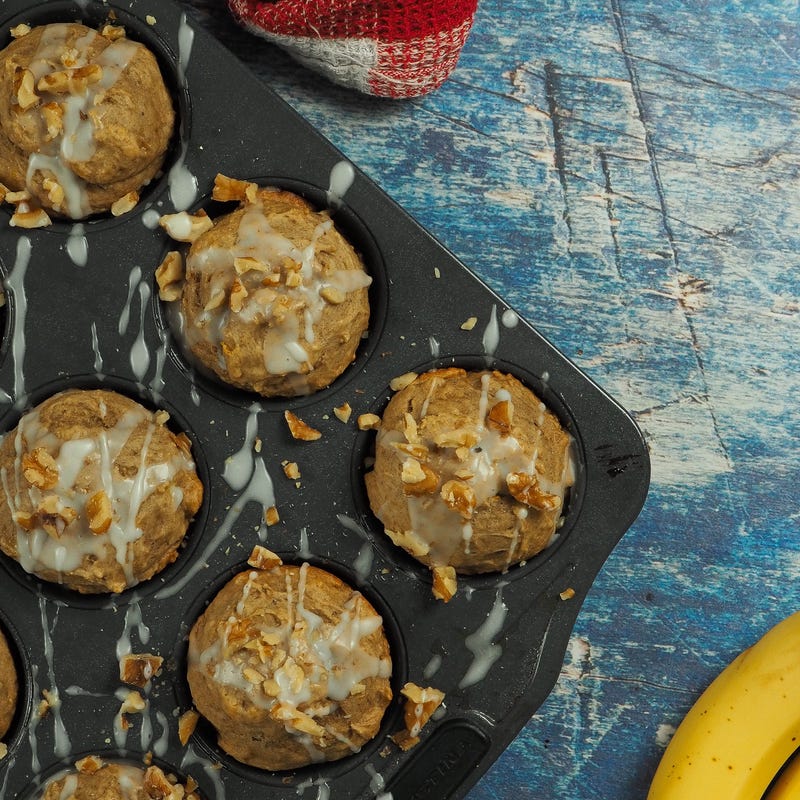Photo of Frosted Banana Bread Muffins by WW