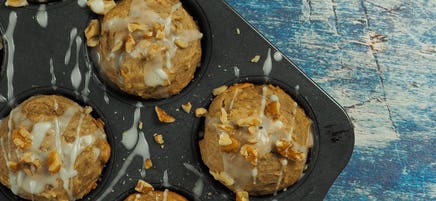 Muffins au pain de bananes glacés