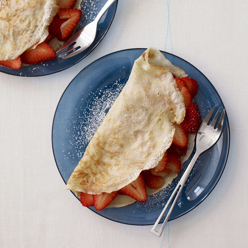 Photo de Crêpes aux fraises fraîches par WW