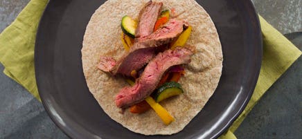 Fajitas au bifteck et au piment ancho grillés