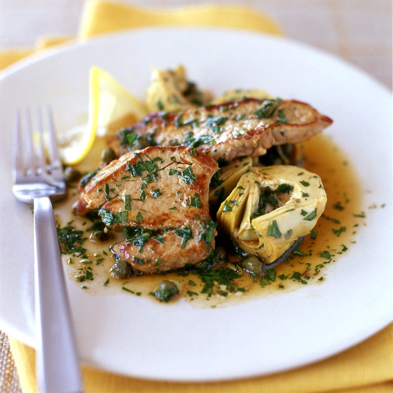 Photo de Veau poêlé aux câpres, au citron et aux artichauts par WW
