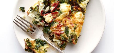 Frittata au chou frisé et au bacon