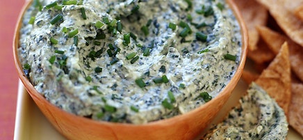 Trempette au féta et aux épinards
