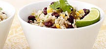 Brown Rice Salad with Black Beans and Corn