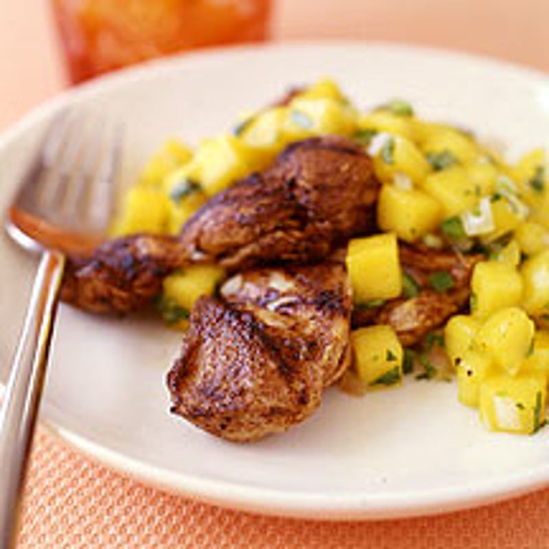 Photo of Jerk Chicken Thighs with Mango Salsa by WW