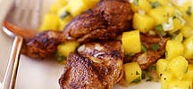 Jerk Chicken Thighs with Mango Salsa
