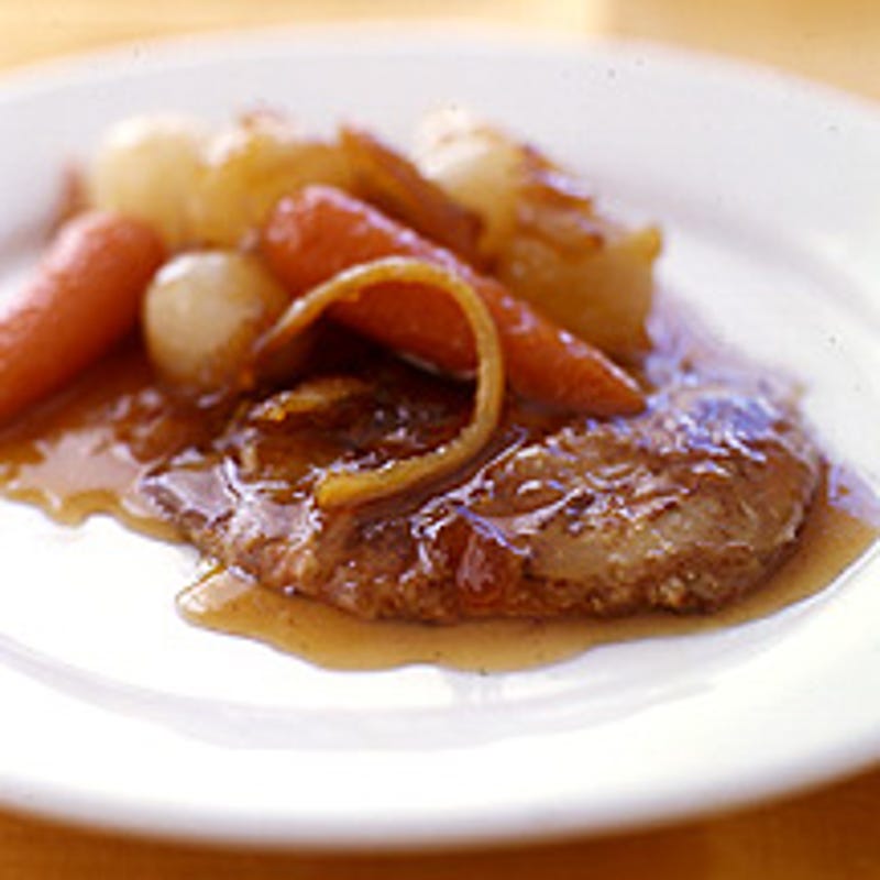 Photo of Seared Duck Foie Gras with Caramel-Glazed Vegetables by WW