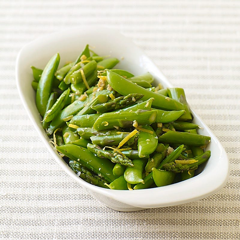 Photo of Stir-fried asparagus and sugar snap peas by WW