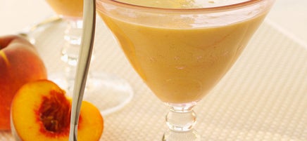 Peaches and Cream Champagne Soup