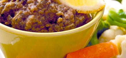 Tartinade d'aubergine grillée au basilic