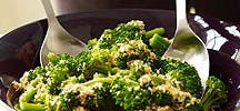 Broccoli with Lemon-Garlic Crumbs