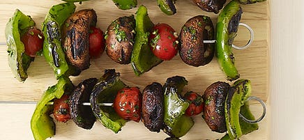 Petits kébabs aux légumes