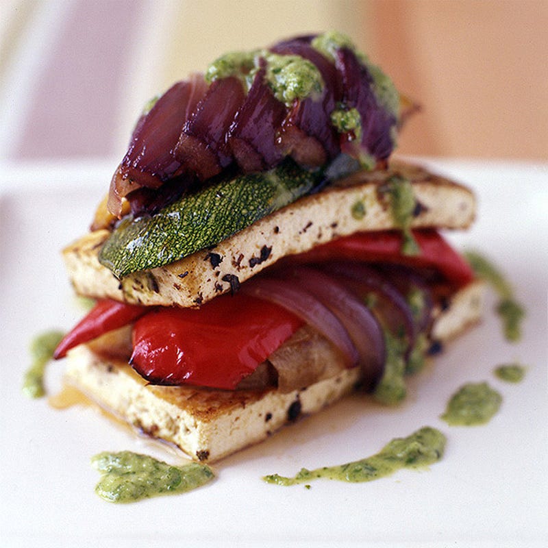 Photo de Légumes rôtis et millefeuille au tofu par WW