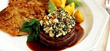 Tenderloin of Beef with Blue Cheese and Herb Crust