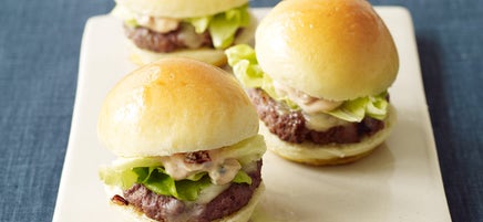 Mini burgers de gibier au chipotle et cheddar