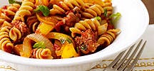 Italian sausage and pepper pasta