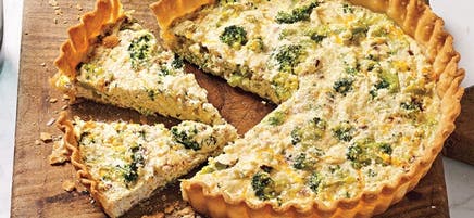 Broccoli and Cheddar Quiche