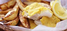 Cornmeal-Battered Fish and Chips