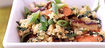 Ginger-Scallion Stir-Fried Brown Rice