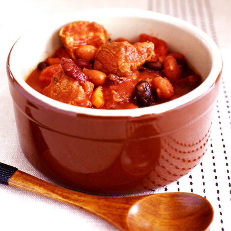 Photo de Chili aux trois fèves et au porc à la mijoteuse par WW