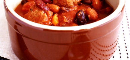 Chili aux trois fèves et au porc à la mijoteuse