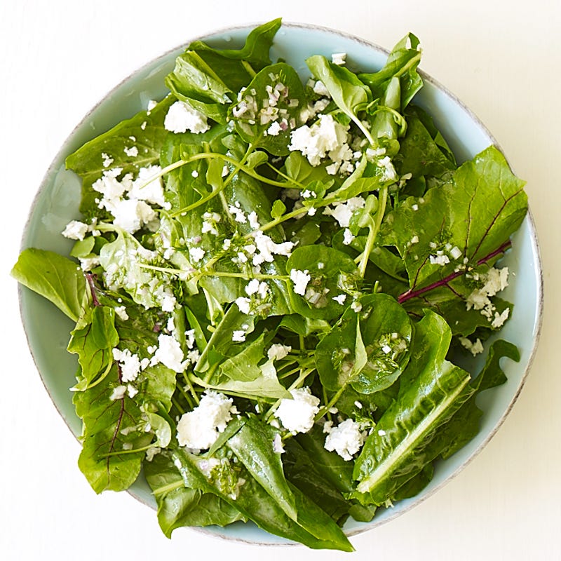 Photo of Spring greens with white wine vinaigrette & feta by WW