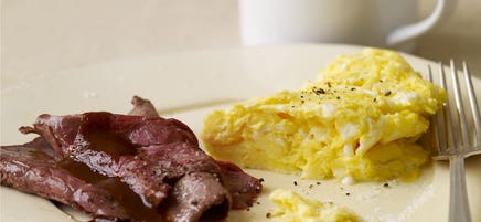 Steak and eggs