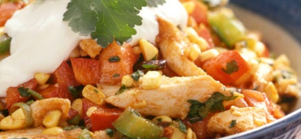 Southwestern chicken-bean salad