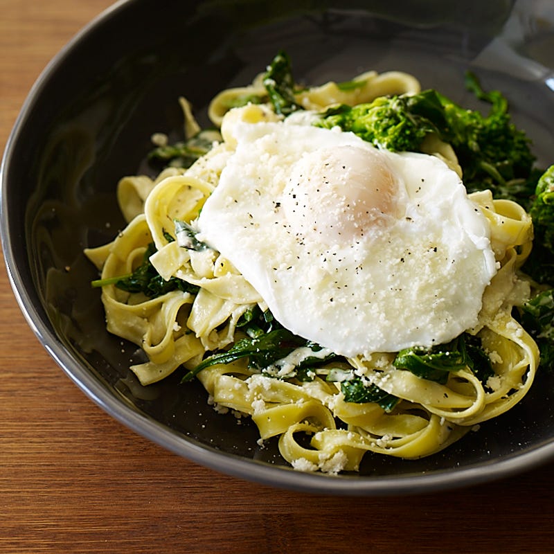 Photo of Tagliatelle with Spinach, Broccoli Rabe, and Egg by WW