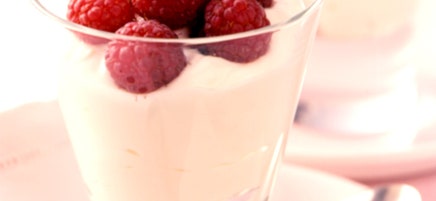 Raspberry-Topped Lemon Cream