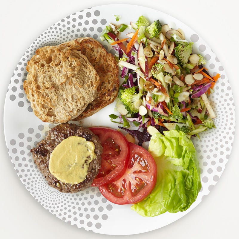 Photo of Portion Plate Burger and Slaw by WW