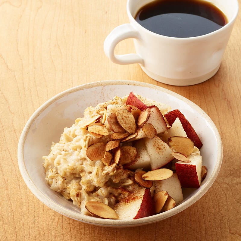 Gruau aux amandes et à la poire