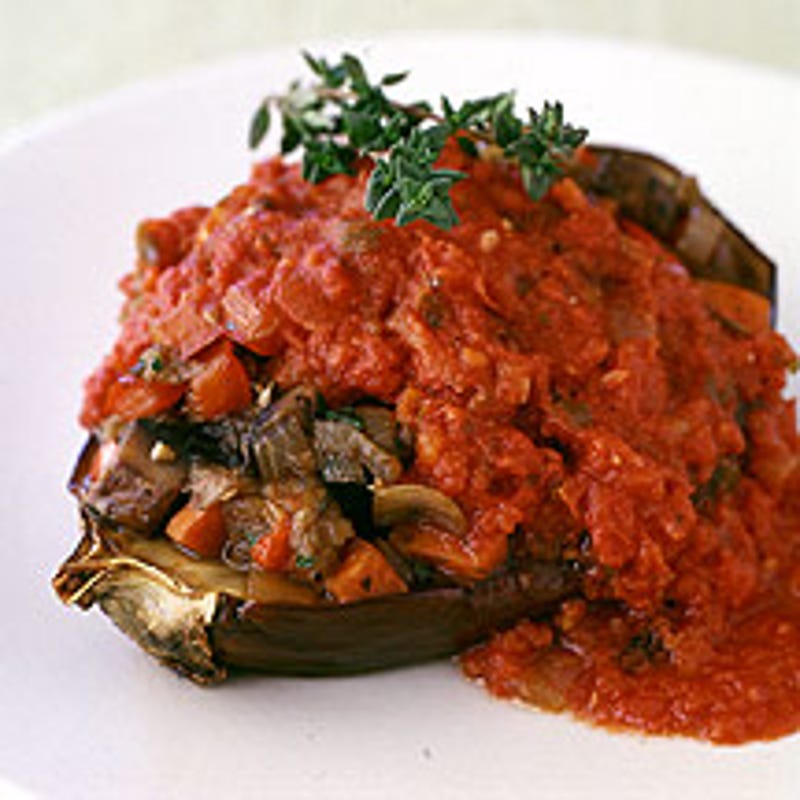 Photo of Roasted and Stuffed Smothered Eggplant (Freezer-friendly) by WW