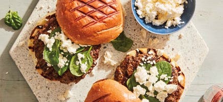 Burgers au fromage à la grecque