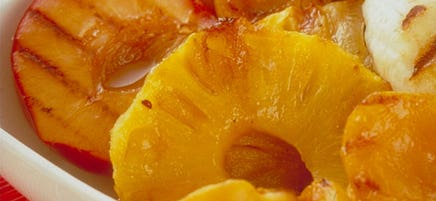 Grilled Summer Fruit with Sweet Yogurt Dip