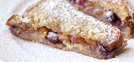 Baked Blueberry-Peach French Toast