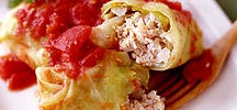 Turkey-Stuffed Cabbage Leaves