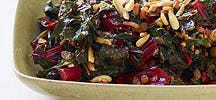 Swiss Chard with Raisins and Almonds