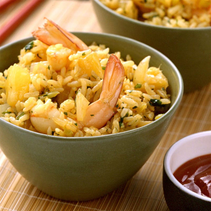 Photo de Riz thaï avec ananas et crevettes par WW