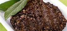 Black Mushroom-Barley Burgers with Horseradish Cream