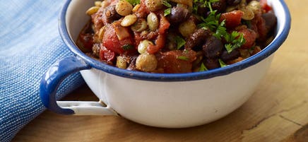 Chili aux lentilles et fèves noires