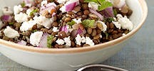 Lentil Salad with Fresh Mint and Goat Cheese