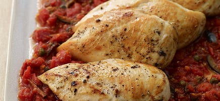 Chicken Breast Sauté Puttanesca-Style