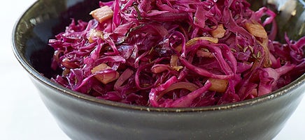 Sautéed Sweet & Sour Cabbage with Caraway and Back Bacon