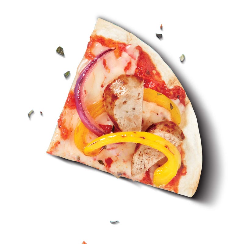 Photo of Grilled Pizza with Chicken Sausage, Onions and Sweet Peppers by WW
