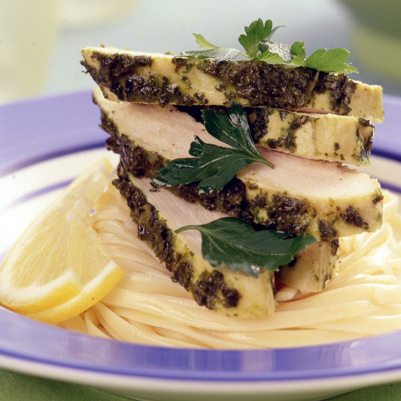 Photo of Herbed Pesto Chicken with Linguine by WW