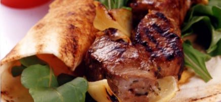 Lamb souvlaki pita