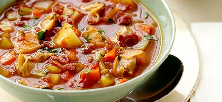 Fresh Manhattan clam chowder
