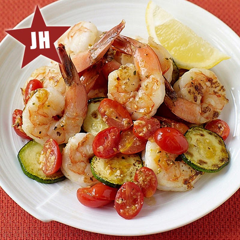 Photo de Crevettes avec zucchini et tomates par WW