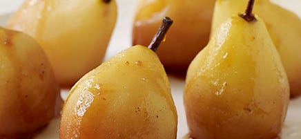 Poached Pears in Port Wine